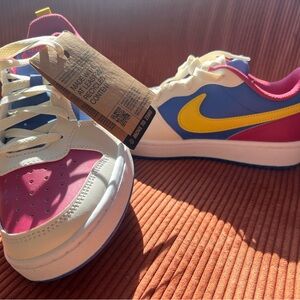 Nike Kids or ladies pink, Blue, and Yellow Sneakers